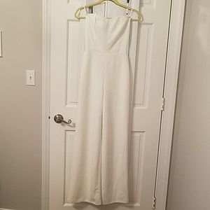 Lulus White Strapless Jumpsuit